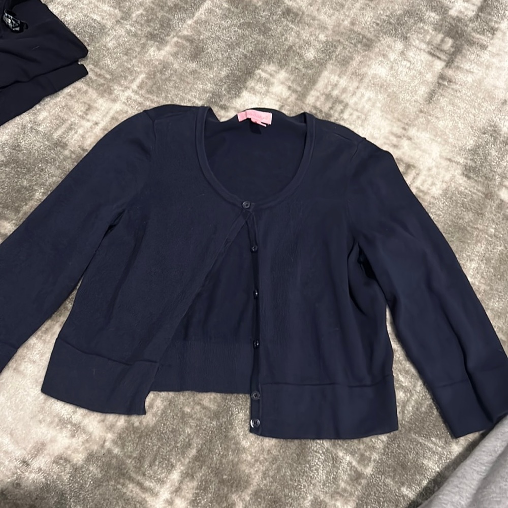 Lilly Pulitzer Girls size m navy sweater